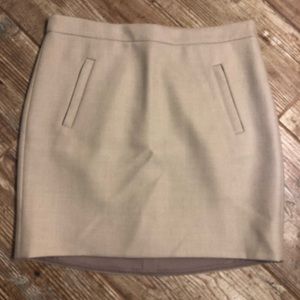 J.Crew 100% Wool Mini Skirt. Zipper Pockets.